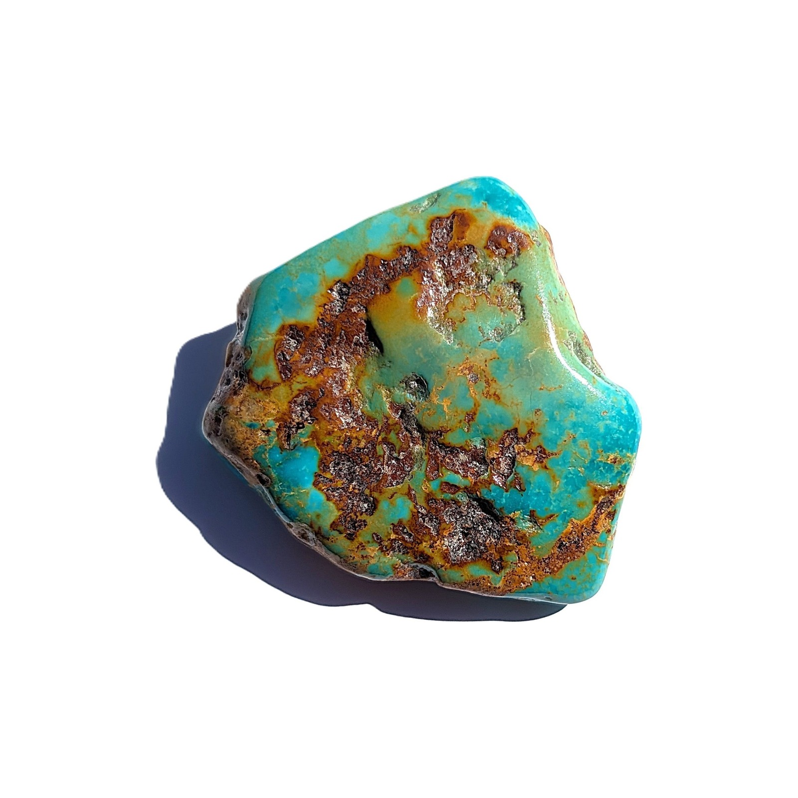 Authentic Kingman Turquoise Polished Nugget 318 Carats Xl Arizona Gemstone